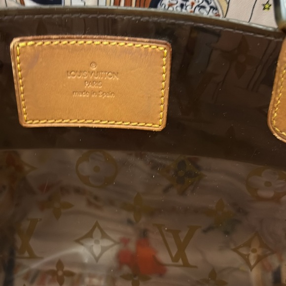 Louis Vuitton Transparent Monogram Tote with Brown Accents- used - Picture 4 of 12